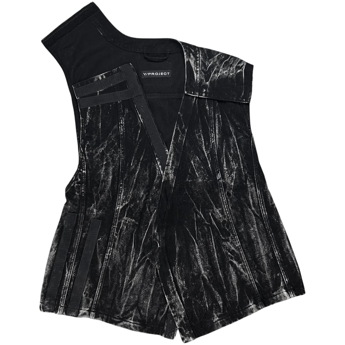 Y/Project Whisker Denim Velcro Vest - AW24