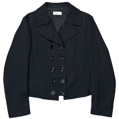 Dries Van Noten Cropped Double Breasted Jacquard Blazer - AW05