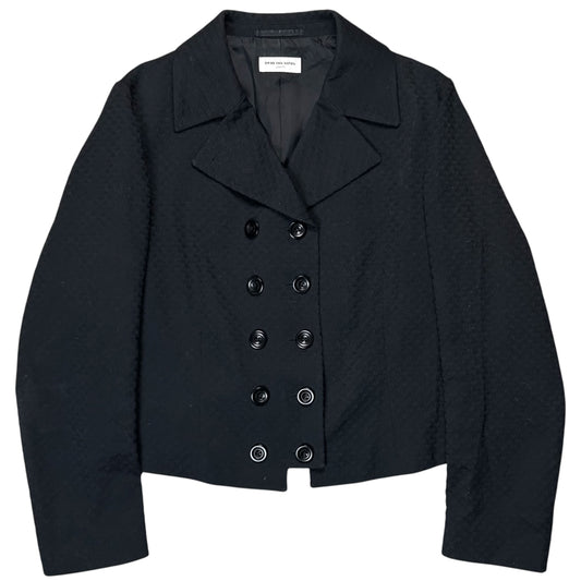 Dries Van Noten Cropped Double Breasted Jacquard Blazer - AW05