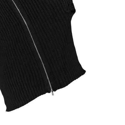 Ann Demeulemeester Asymmetric Zip Knit Top - AW12