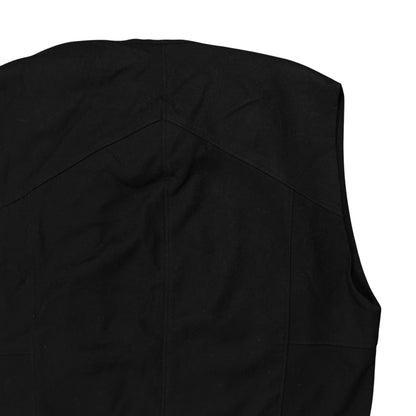 Helmut Lang Asymmetric Zip Drape Collar Wool Vest - AW12
