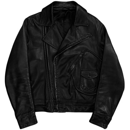 Maison Martin Margiela Flap Pocket Biker Deer Leather Jacket - AW06