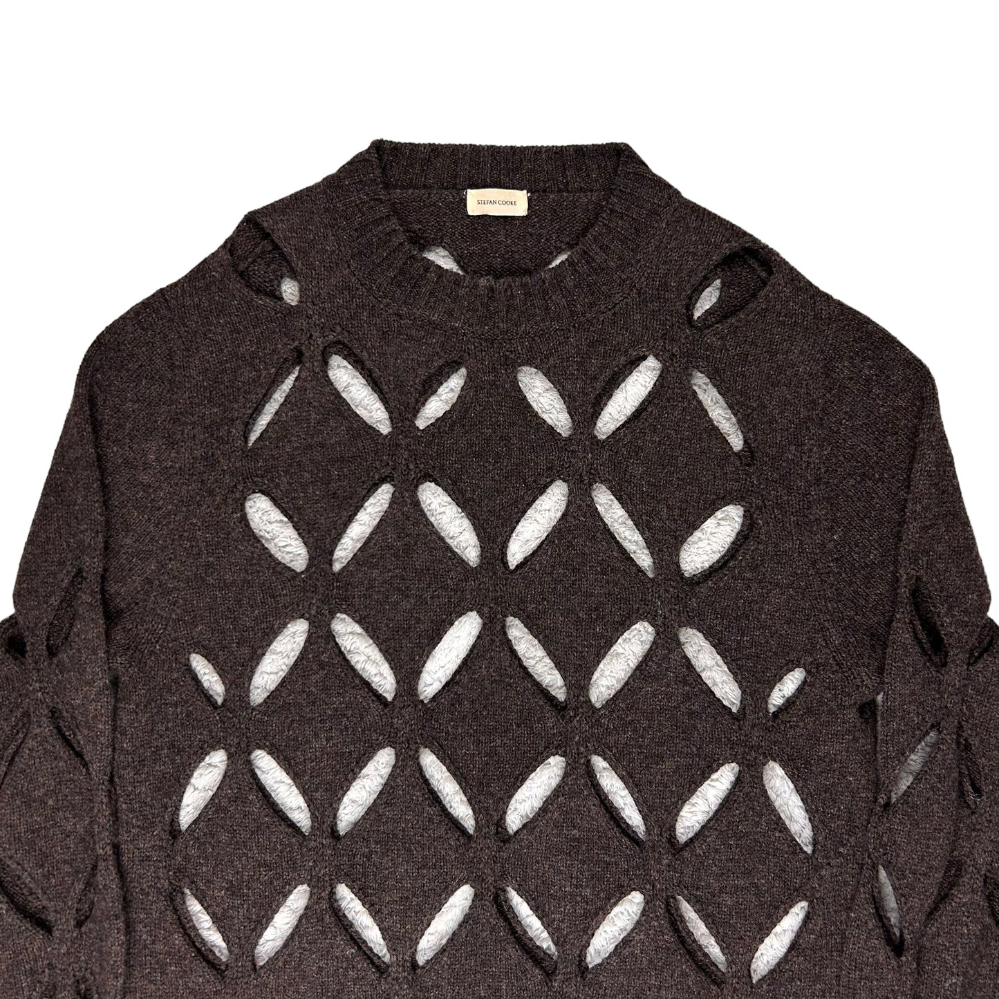 Stefan Cooke Diamond Slashed Knit Sweater - AW20