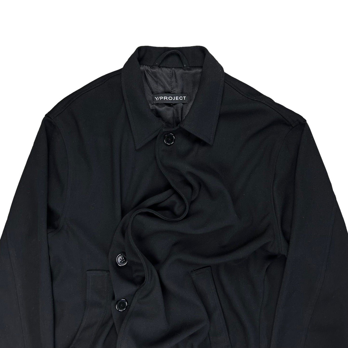 Y/Project Asymmetric Twisted Work Jacket - SS20