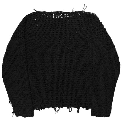 MM6 Maison Martin Margiela Distressed Crotchet Knit Sweater - SS15