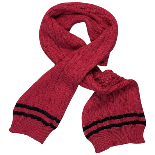 RAF by Raf Simons Striped Cable Knit Scarf - 2000s