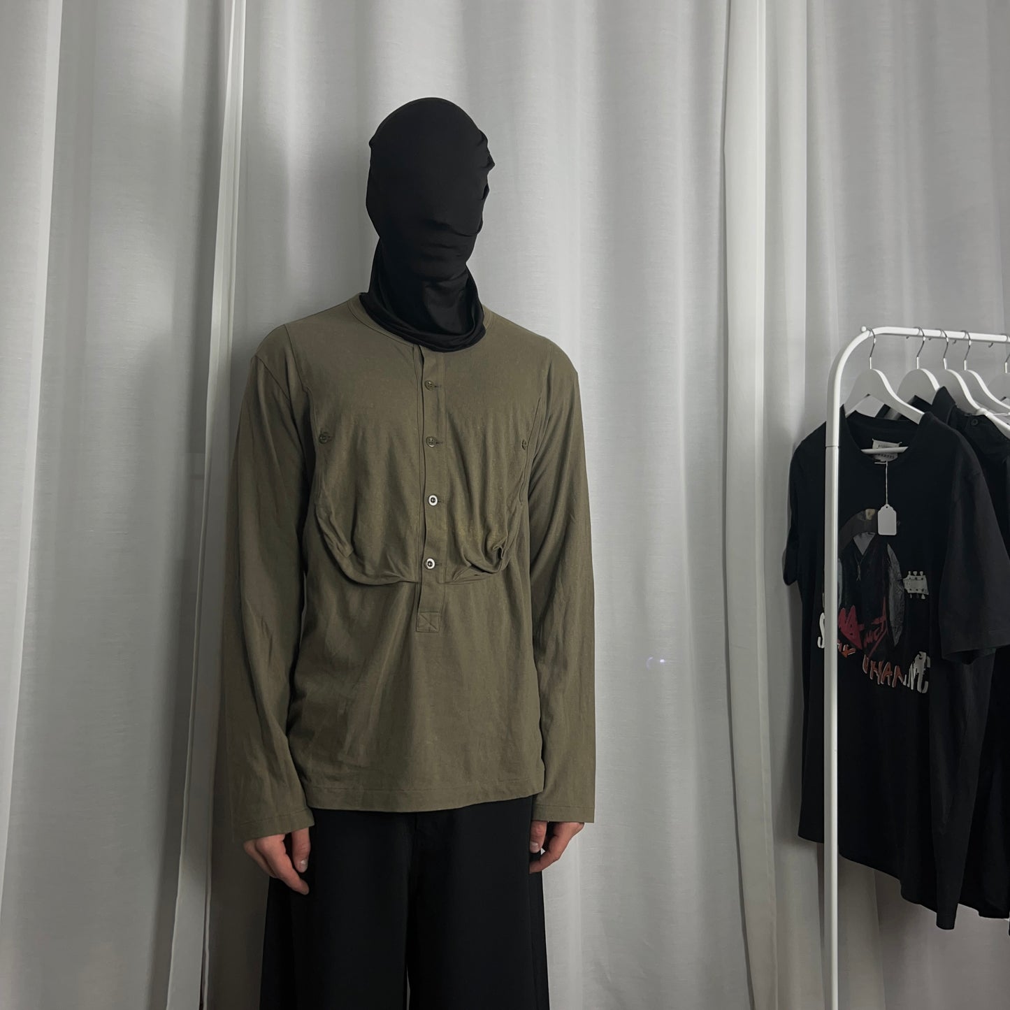 Yohji Yamamoto Pour Homme Distorted Pocket Button Longsleeve