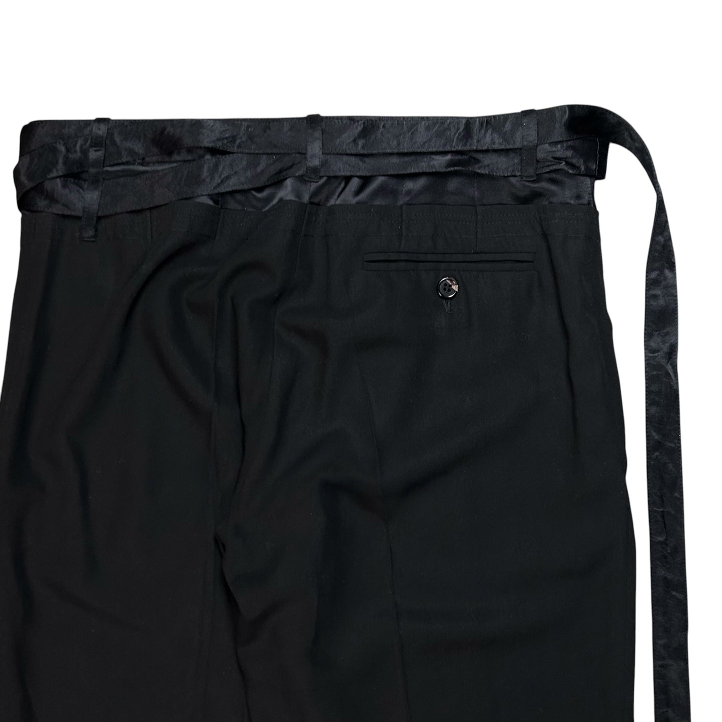 Ann Demeulemeester Dual Waistband Bondage Belt Trousers - AW04