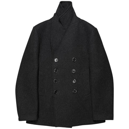Dirk Bikkembergs Peak Lapel Caban Wool Jacket