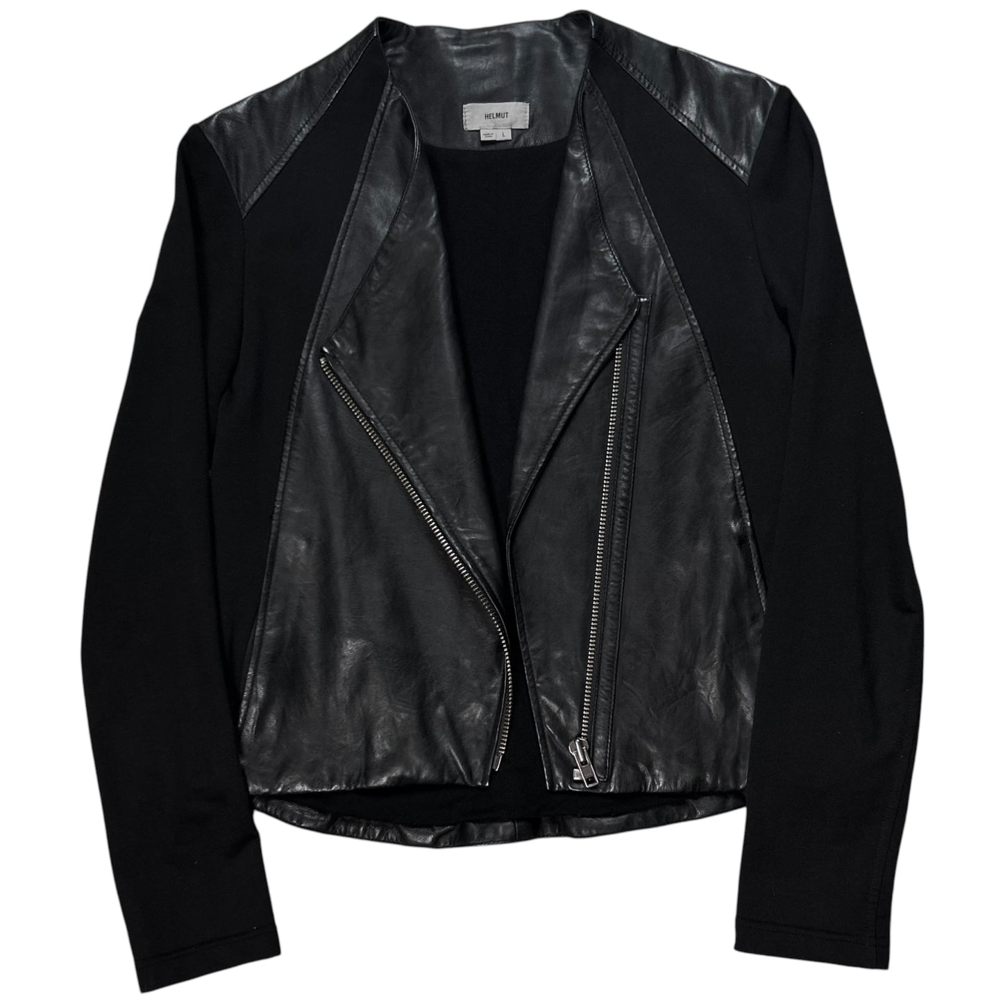 Helmut Lang Asymmetric Panel Leather Jacket - AW11