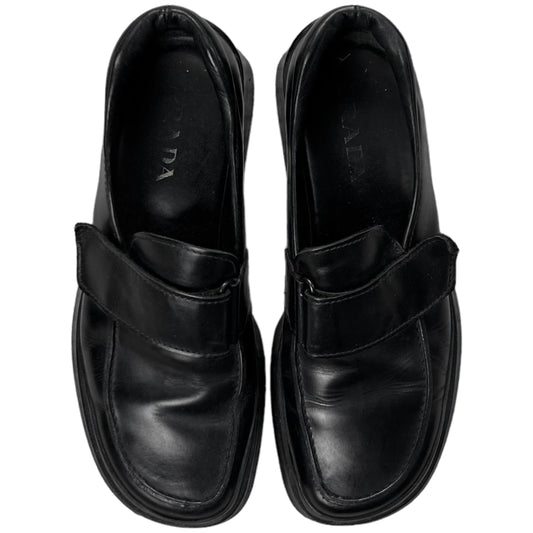 Prada Chunky Velcro Strap Derbies Black