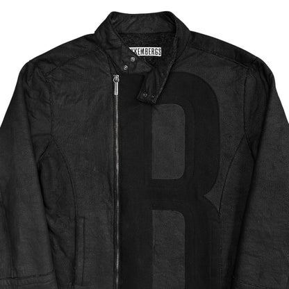 Dirk Bikkembergs B Embossed Wool Bomber Jacket