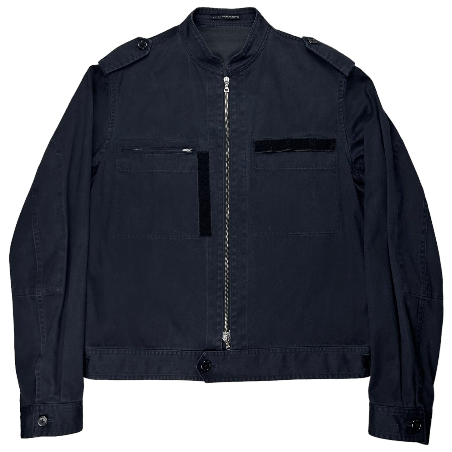 Ys Yohji Yamamoto Moto Velcro Bomber Jacket