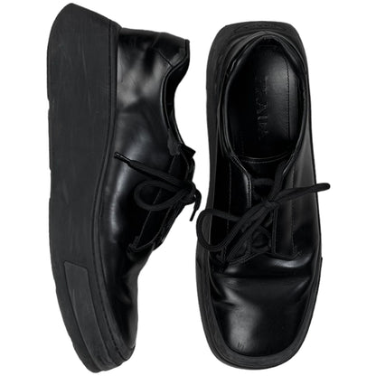 Prada Brushed Leather Plattform Derbies - AW20