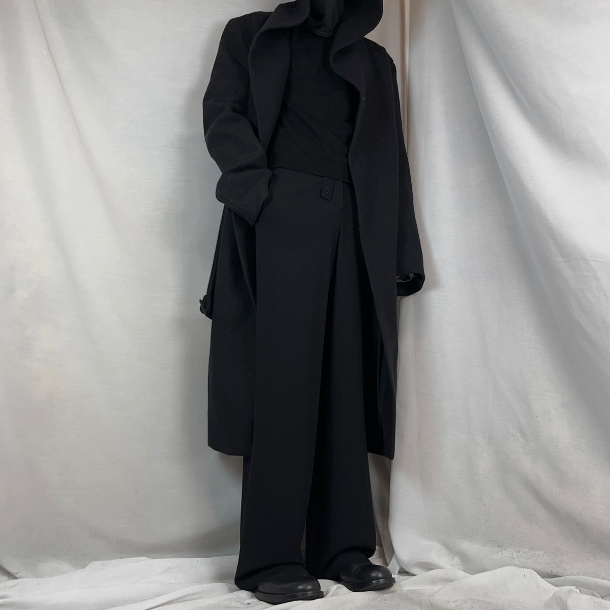 Jil Sander Wide Crepe Wool Trousers - 90s