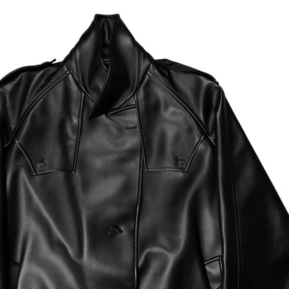 Maison Margiela Belted Vegan Leather Blazer - AW19