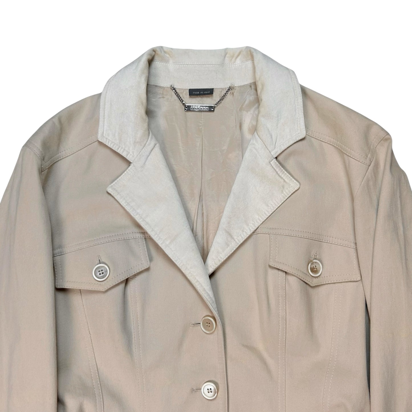 Alexander McQueen Short Belted Moleskin Safari Jacket - SS06