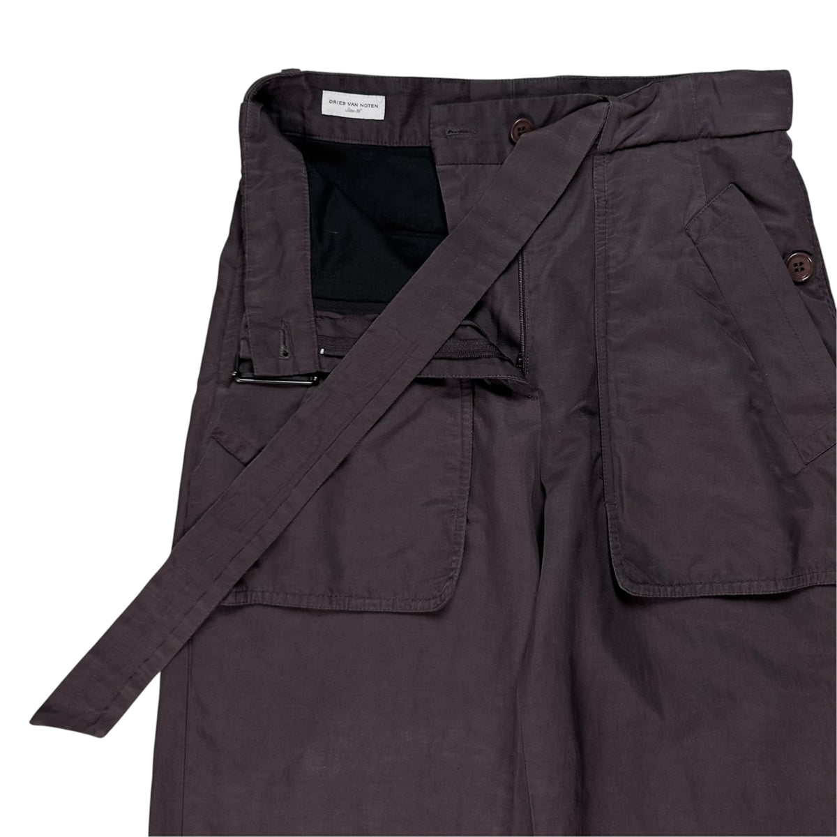 Dries Van Noten Belted Front Flap Trousers - AW19