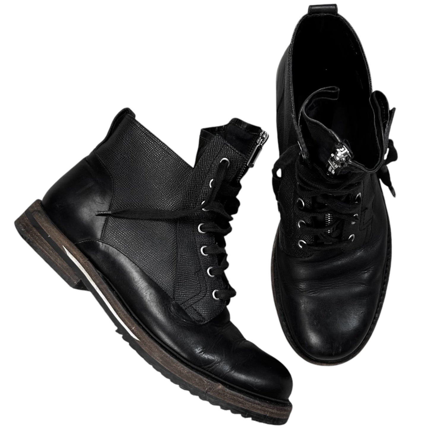 Dior Homme Front Zip Combat Boots - AW12