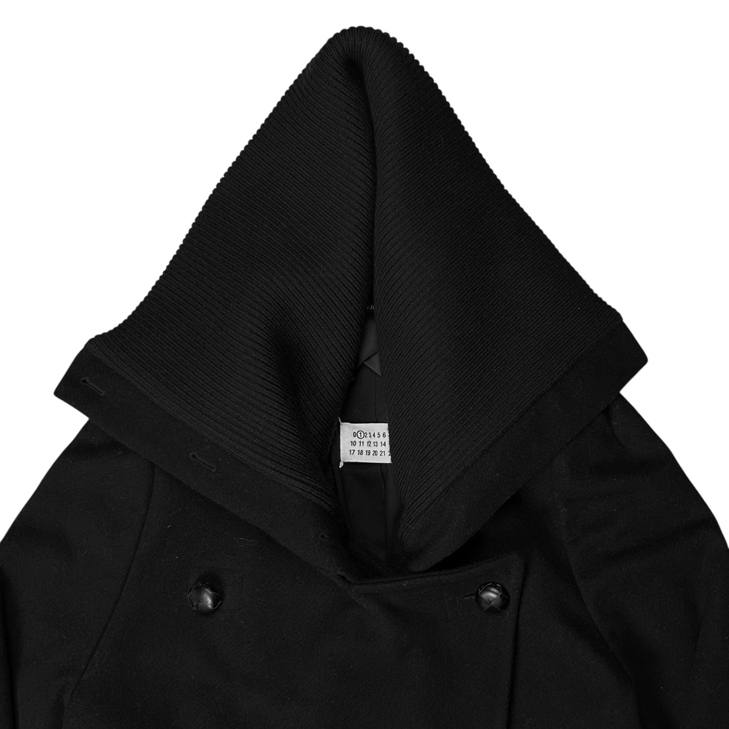 Maison Martin Margiela Cropped Jumbo Collar Peacoat - AW13