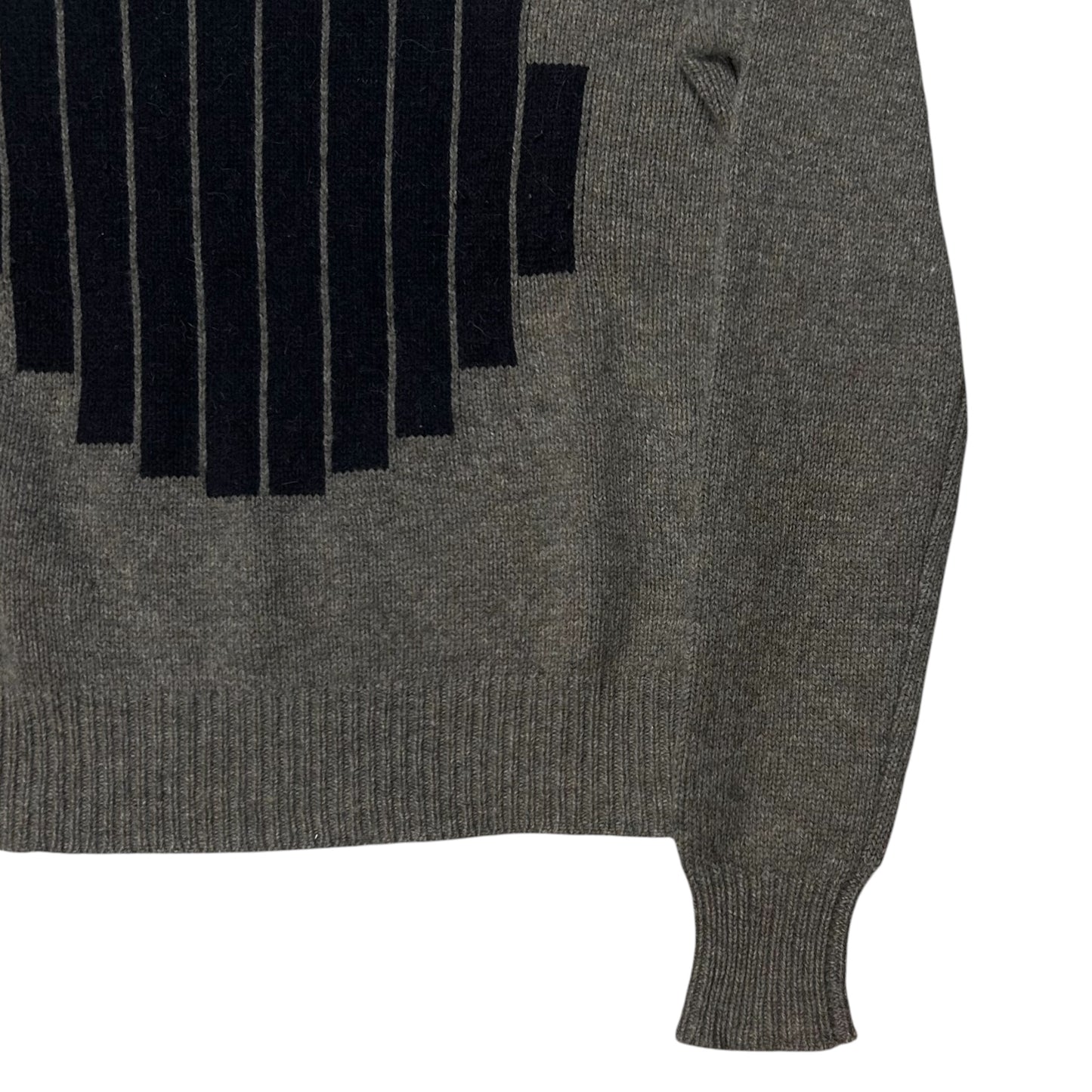 Dries Van Noten Geometric Intarsia Alpaca Wool Sweater - AW16