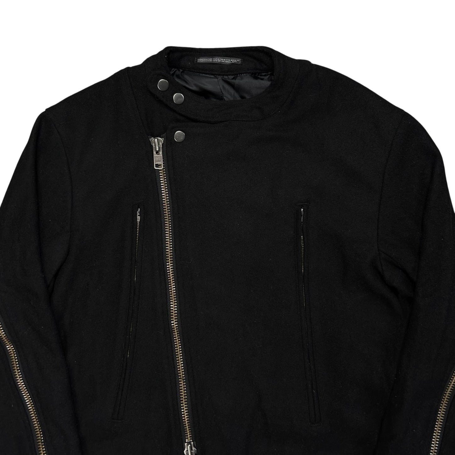 Yohji Yamamoto Pour Homme Back Zip Wool Bomber Jacket - AW14