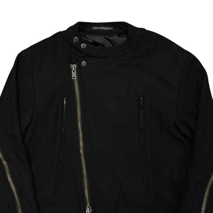 Yohji Yamamoto Pour Homme Back Zip Wool Bomber Jacket - AW14
