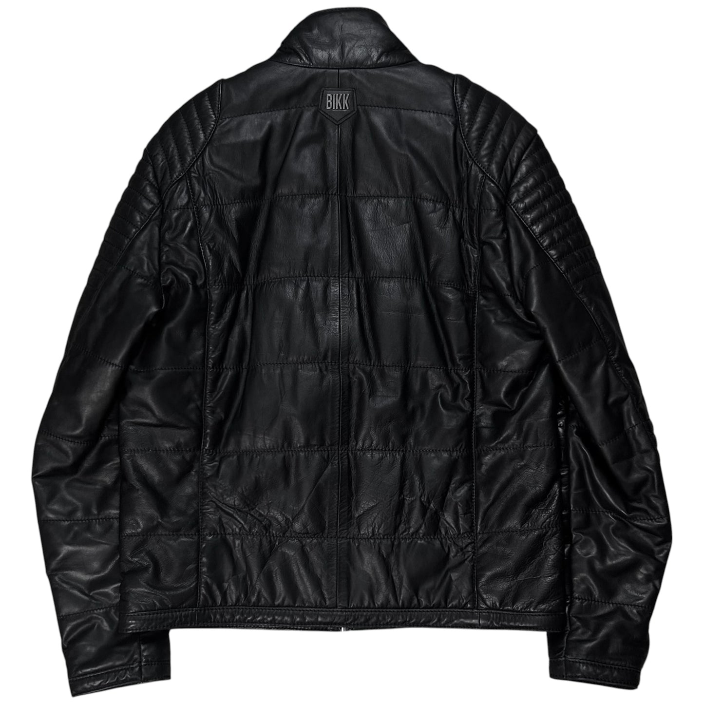 Dirk Bikkembergs Quilted Chest Zip Moto Jacket - AW08