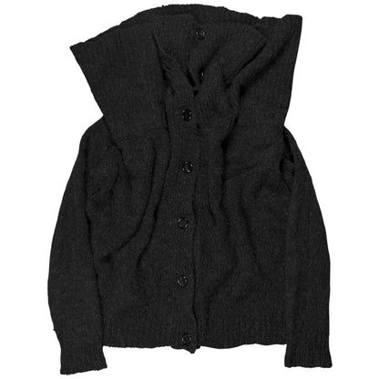 Ann Demeulemeester Distorted Wrap Knit Cardigan - AW11