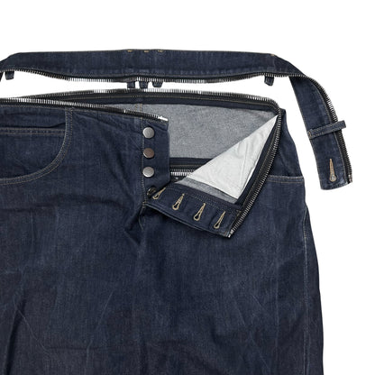 Balmain by Olivier Rousteing Wide Dual Waist Zip Jeans - AW18