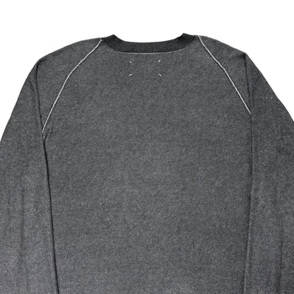 Maison Martin Margiela Contrast Distressed V-Neck Sweater