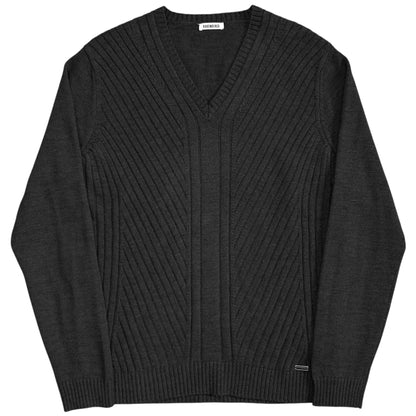 Dirk Bikkembergs Multi Rib V-Neck Sweater