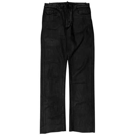 Balenciaga Waxed Leather Waist Jeans - AW15