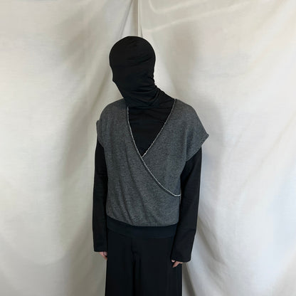 Dries Van Noten Asymmetric Layered Kimono Vest