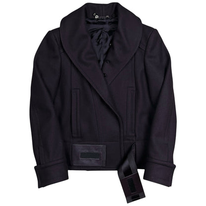 Gucci by Tom Ford Asymmetric Velcro Belted Cashmere Jacket - AW04