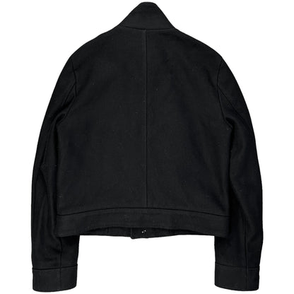 Balenciaga Cropped Snap Wool Bomber Jacket - AW09