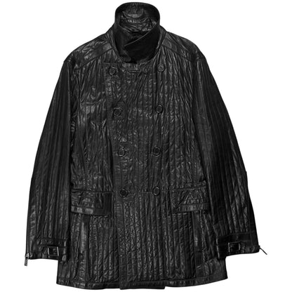 Dirk Bikkembergs Quilted Calf Leather Field Jacket