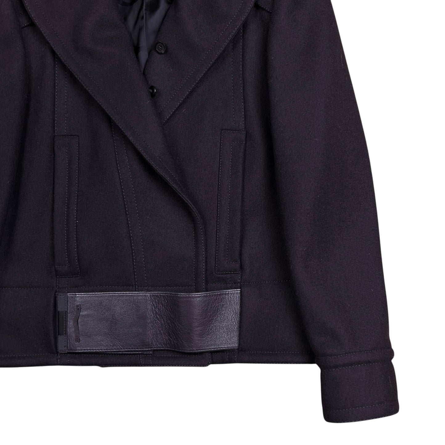 Gucci by Tom Ford Asymmetric Velcro Belted Cashmere Jacket - AW04