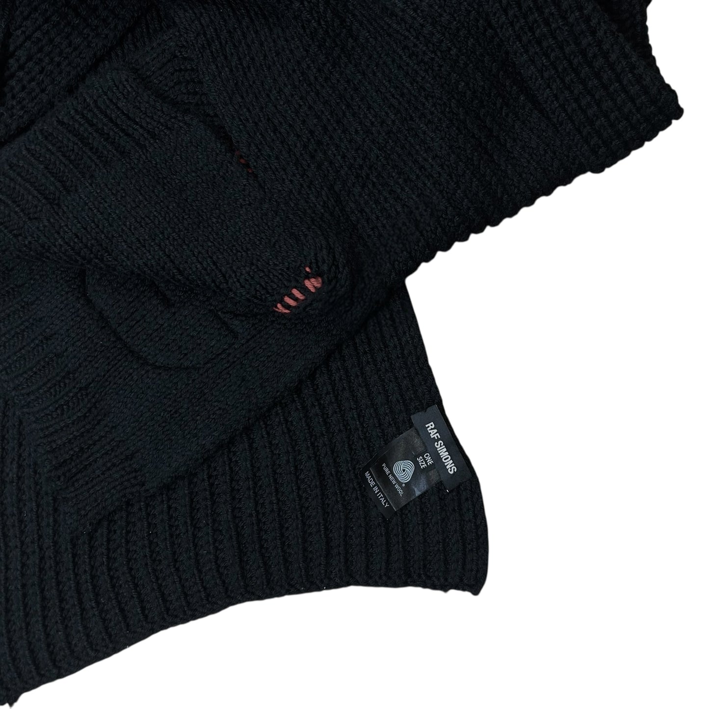 Raf Simons Asymmetric Patch Knit Scarf - AW16