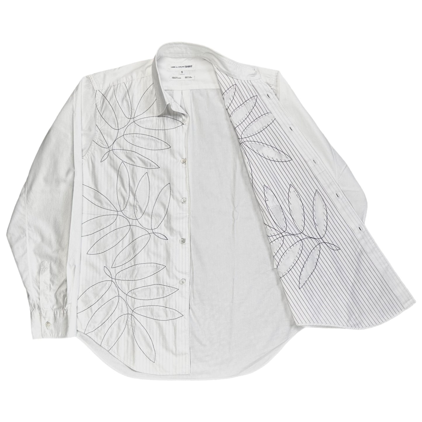 Comme des Garcons Flower Lines Embroidery Shirt - AW15
