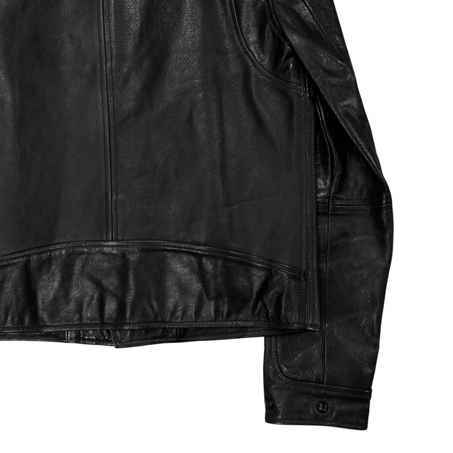 Balenciaga Mandarin Collar Leather Bomber Jacket - SS08