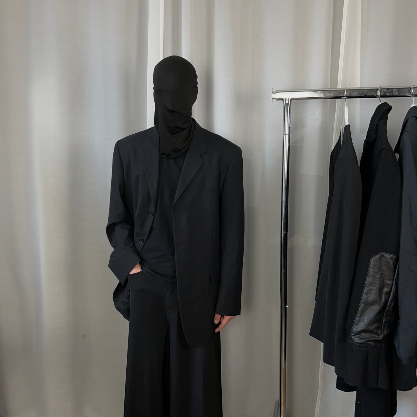 Yohji Yamamoto Costume D'Homme Boxy Pinstripe Sample Blazer - SS08