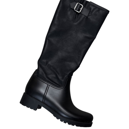 MM6 Maison Martin Margiela Waxed Shaft Rider Boots - AW14