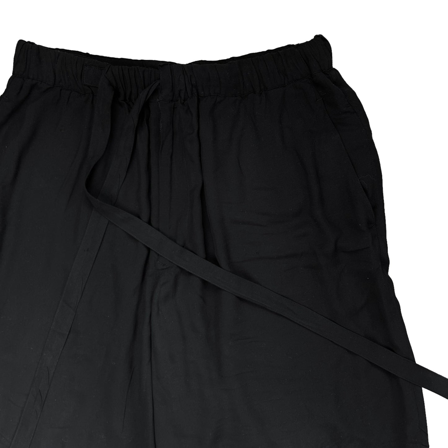 Yohji Yamamoto Elongated Drawstring Rayon Shorts - SS19