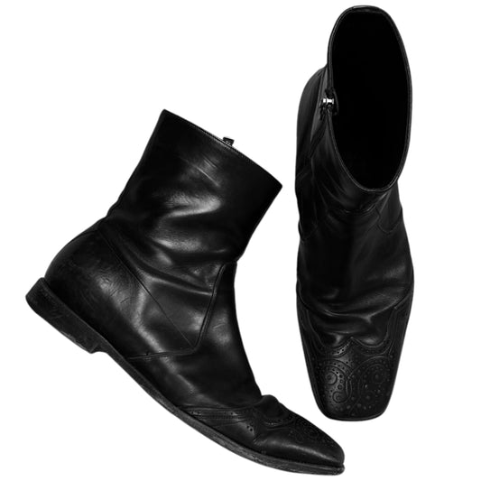 Prada Squared Cowboy Zip Boots