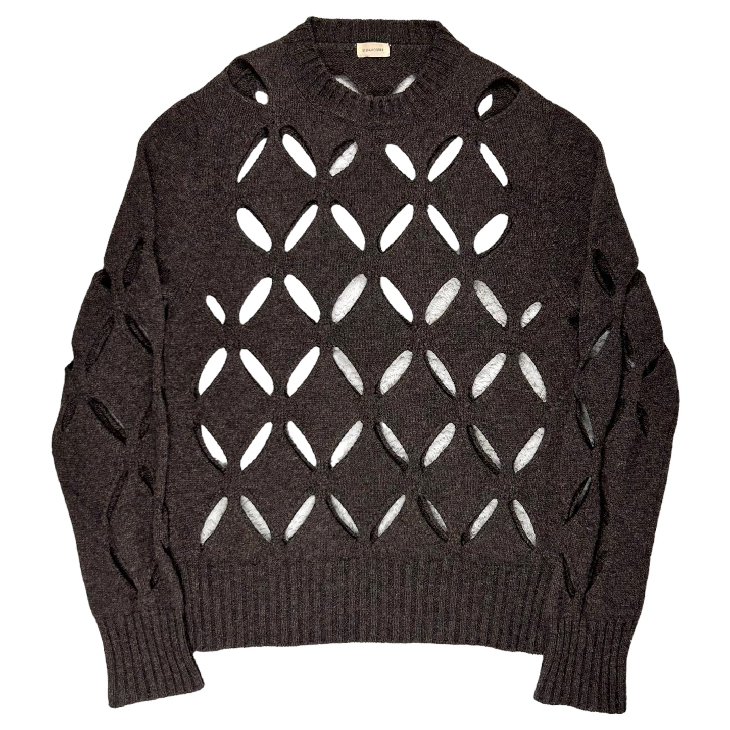 Stefan Cooke Diamond Slashed Knit Sweater - AW20