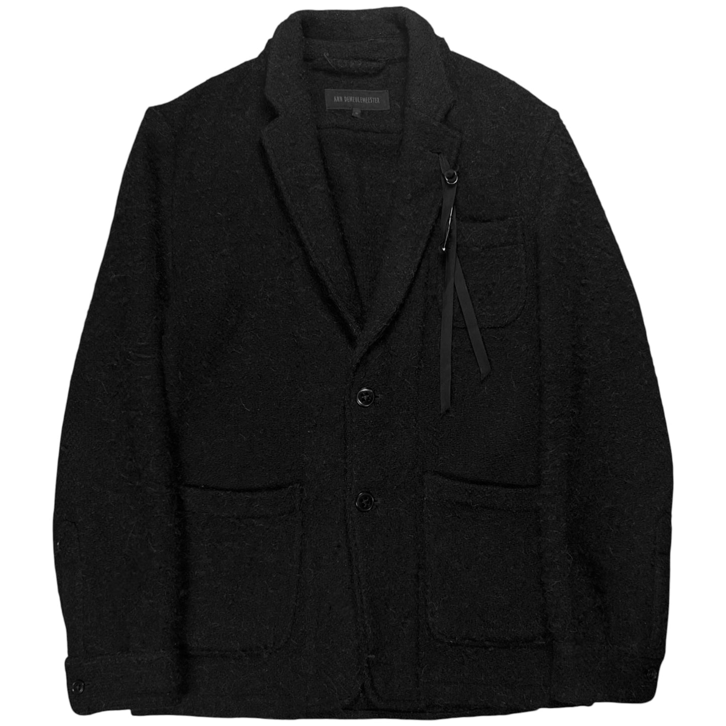 Ann Demeulemeester Lapel Strap Boiled Alpaca Wool Blazer - AW11