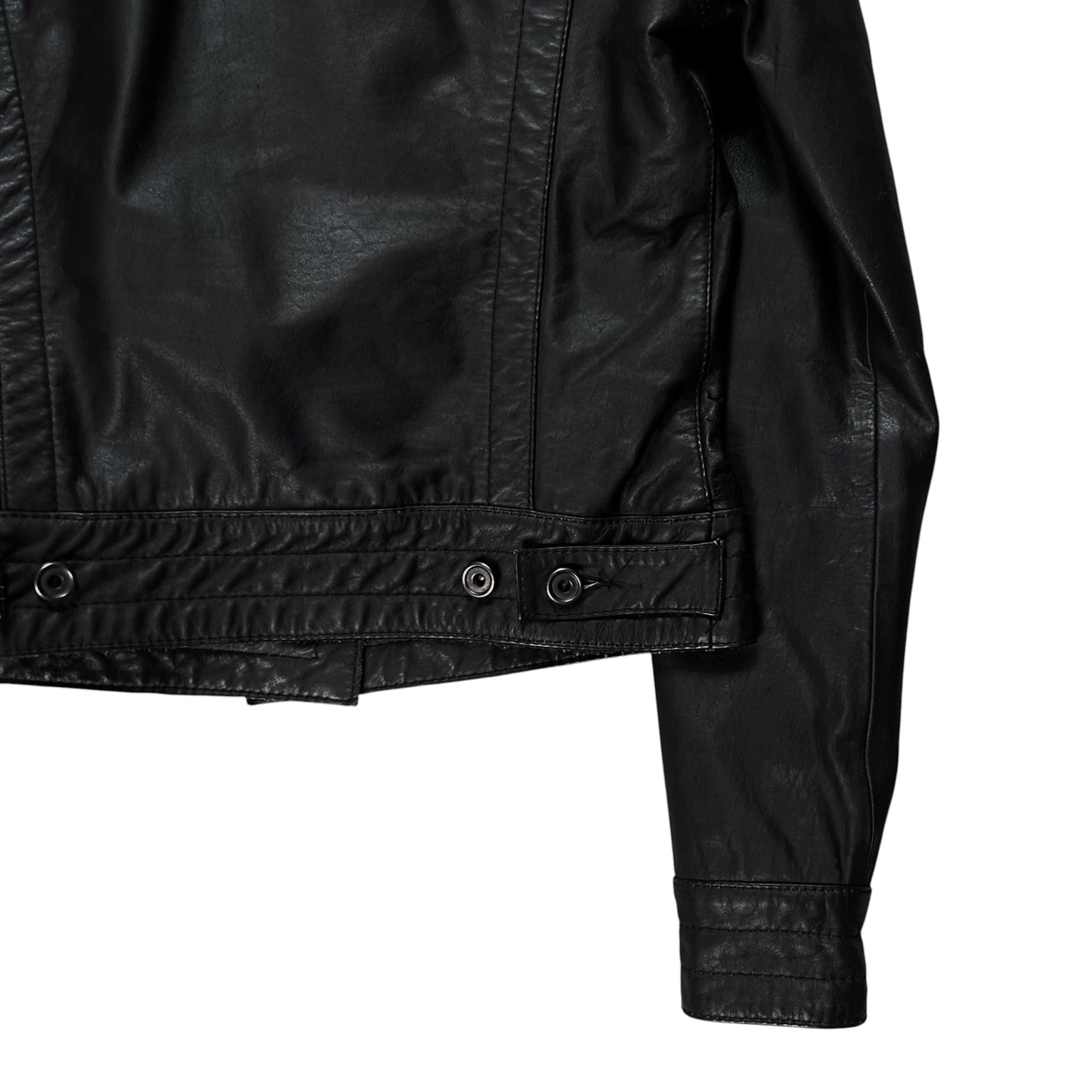 Dirk Bikkembergs Cropped Trucker Leather Jacket - 90s