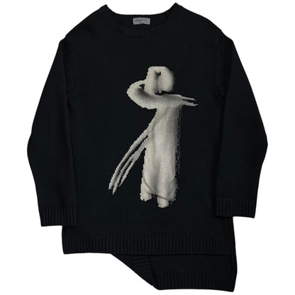 Yohji Yamamoto Pour Homme Girl Intarsia Knit Sweater  - AW18