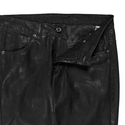 Dirk Bikkembergs Waxed Metal Patch Jeans - AW08